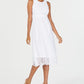 Vestido midi de renda feminino Alfani, branco, tamanho 14, pequeno