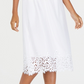 Vestido midi de renda feminino Alfani, branco, tamanho 14, pequeno