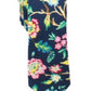 Gravata fina floral com estampa de coroa masculina Bar III, tamanho azul marinho, tamanho regular