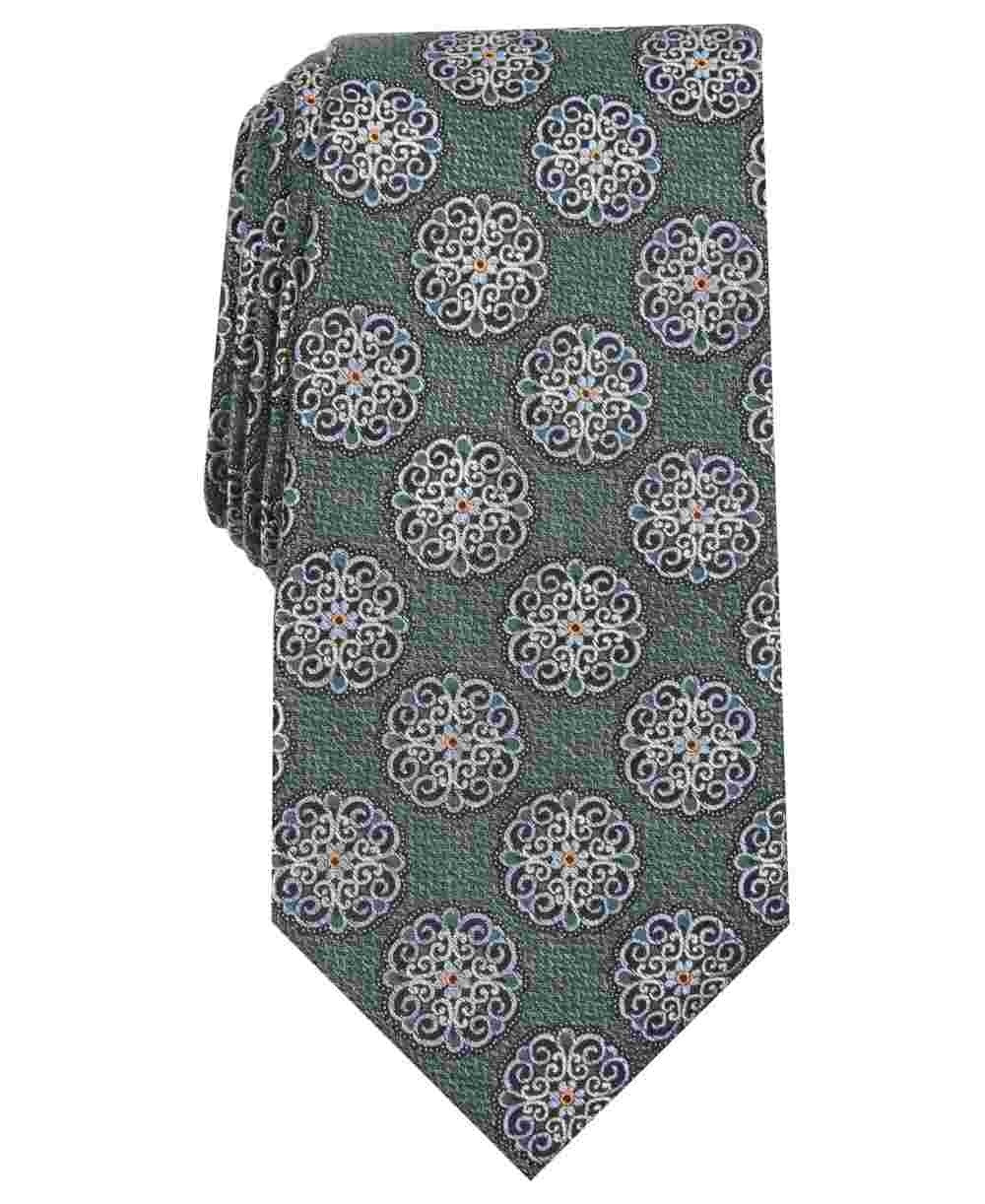 Gravata Tasso Elba Classic Medallion Masculina Verde Tamanho Regular