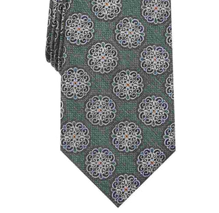 Gravata Tasso Elba Classic Medallion Masculina Verde Tamanho Regular