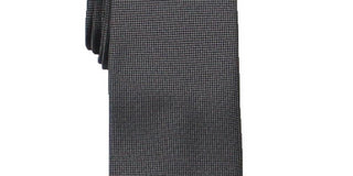 Gravata profissional masculina Nautica John Mini Business, preta, tamanho regular