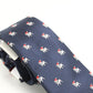Gravata Masculina Bar III Santa Pug Repetição Skinny Slim Azul Marinho Tamanho Regular
