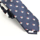 Gravata Masculina Bar III Santa Pug Repetição Skinny Slim Azul Marinho Tamanho Regular