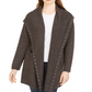 Cardigan feminino com capuz e tachas Style &amp; Co, cinza, tamanho pequeno G