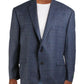 Blazer de lã estampado xadrez masculino Ralph Lauren, azul, tamanho 46