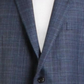 Blazer de lã estampado xadrez masculino Ralph Lauren, azul, tamanho 46