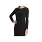Vestido de coquetel Ralph Lauren feminino com glitter, manga comprida, decote joia, acima do joelho, preto, tamanho 14, pequeno