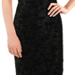 Vestido justo de veludo e renda Ralph Lauren feminino, preto, tamanho 12
