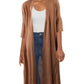 Cardigan canelado de linho misto Making Waves da Free People para mulheres, marrom, tamanho X-S