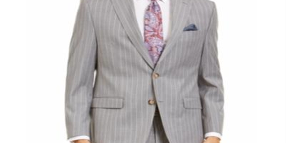 Terno Ralph Lauren Masculino Classic Fit, Jaqueta Separada, Cinza, Tamanho 50 REG