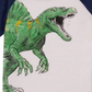 Camiseta Carter's Boy's Dinosaur T-Rex Raglan Slubbed, Branca, Tamanho 5