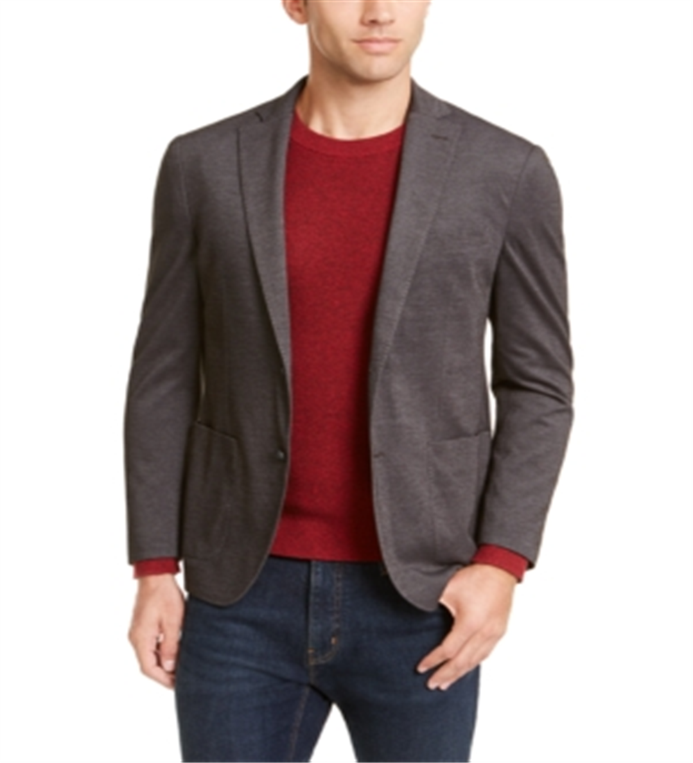 Casaco esportivo slim fit masculino Michael Kors, preto, tamanho 38REG