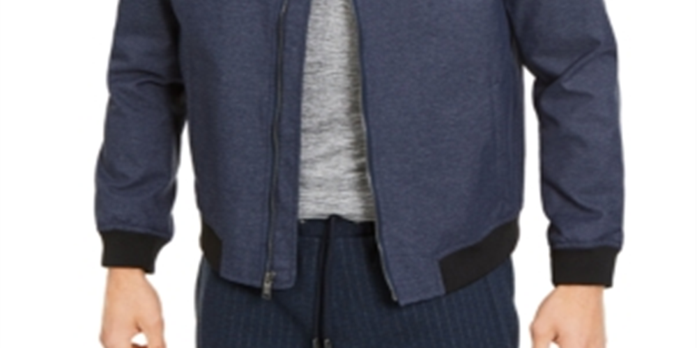 Jaqueta Bomber Masculina Alfani Azul Tamanho Médio