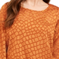 Blusa feminina Alfani com estampa de pele de cobra e bolhas, tamanho pequeno, tamanho G