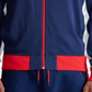 Jaqueta de corrida Ralph Lauren masculina de algodão grande e alto, azul marinho, tamanho 3X