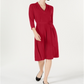 Vestido feminino sólido MIDI Charter Club, tamanho Cranberry, pequeno, XL