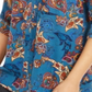 Blusa Paisley Feminina NY Collection Azul Tamanho Pequeno X-Grande