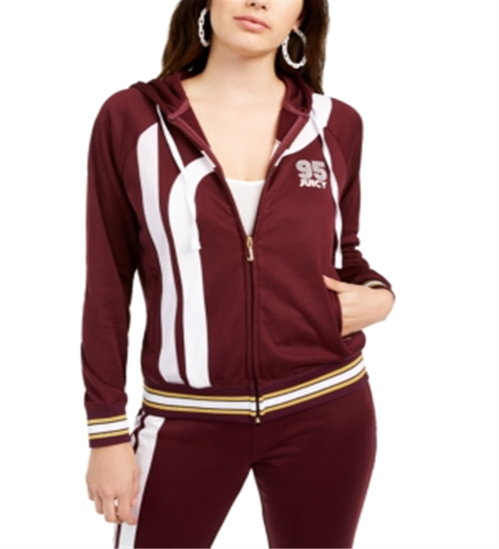 Jaqueta de corrida feminina Juicy Couture On Tour Logo, tamanho extragrande
