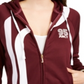 Jaqueta de corrida feminina Juicy Couture On Tour Logo, tamanho extragrande