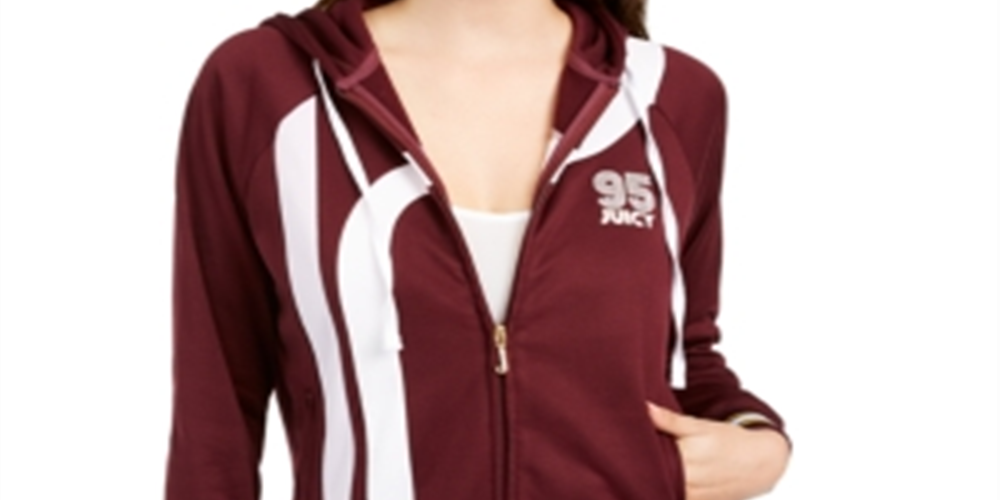 Jaqueta de corrida feminina Juicy Couture On Tour Logo, tamanho extragrande