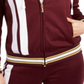 Jaqueta de corrida feminina Juicy Couture On Tour Logo, tamanho extragrande