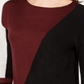 Suéter feminino colorblock INC International Concepts, tamanho vinho, pequeno e grande