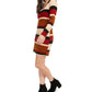 Vestido suéter listrado de malha canelada Ultra Flirt Junior's, bege, tamanho XX-S