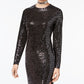 Vestido justo com bolinhas Disco Dot da B Darlin Junior, preto, tamanho 0