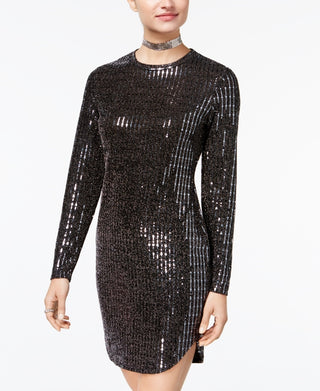 B Darlin Junior's Disco Dot Bodycon Dress Black Size 0