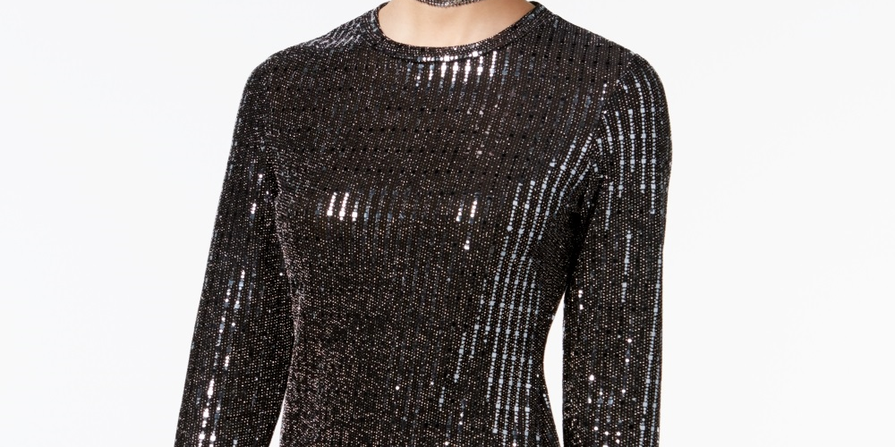 Vestido justo com bolinhas Disco Dot da B Darlin Junior, preto, tamanho 0
