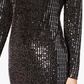Vestido justo com bolinhas Disco Dot da B Darlin Junior, preto, tamanho 0