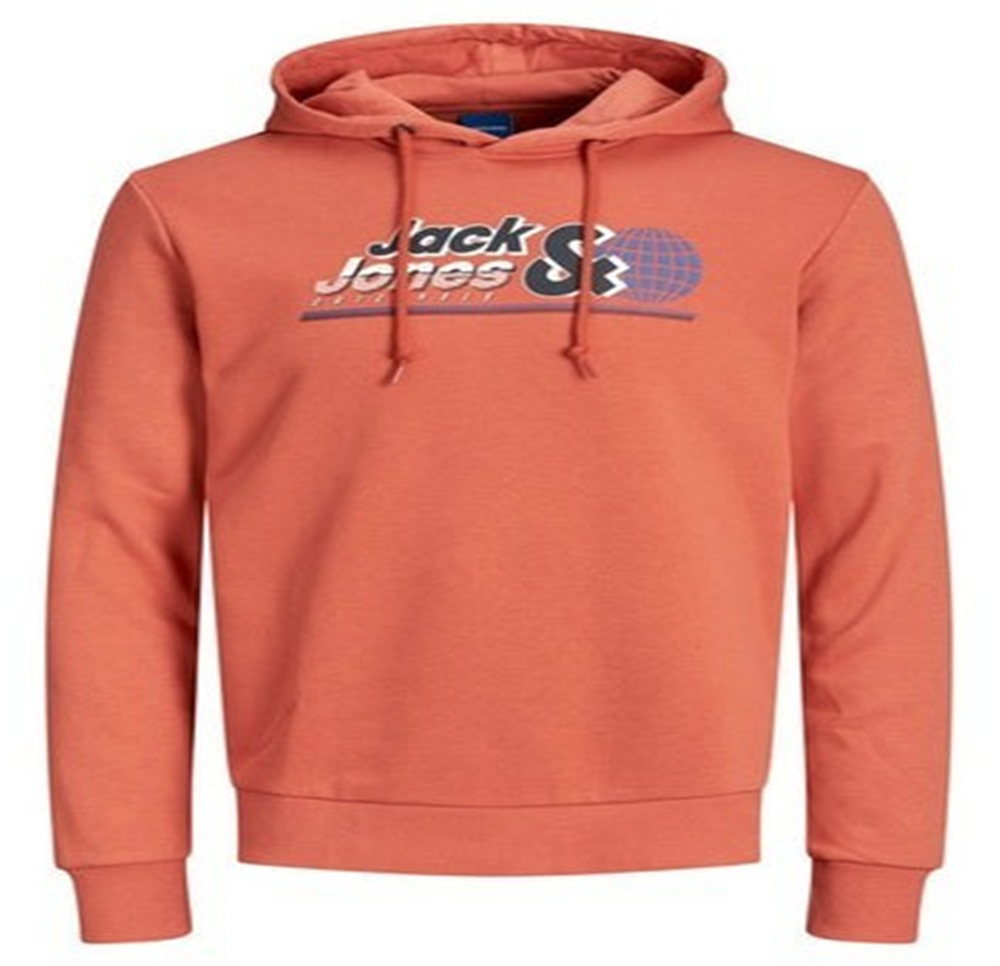 Jack &amp; Jones Moletom Masculino Masculino Laranja Tamanho Grande