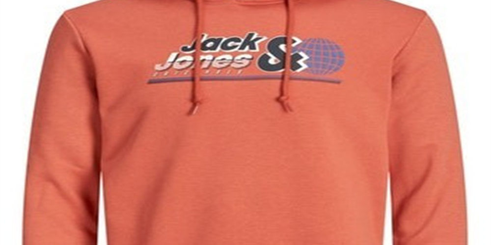 Jack &amp; Jones Moletom Masculino Masculino Laranja Tamanho Grande