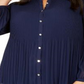 Alfani Plus Pleated Completer Feminino Azul Marinho Tamanho -0X