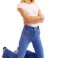 Calça jeans flare feminina com zíper e bolsos Free People, azul, tamanho 29