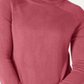 Karen Scott Suéter Feminino Manga Longa Gola Alta Canelada Rosa Tamanho Pequeno