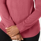 Karen Scott Suéter Feminino Manga Longa Gola Alta Canelada Rosa Tamanho Pequeno