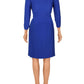 Vestido Ralph Lauren Feminino Manga Longa Acima do Joelho Azul Tamanho 10 Petite