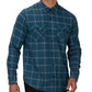 Camisa xadrez Hurley Pitfire masculina azul tamanho pequeno
