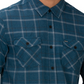 Camisa xadrez Hurley Pitfire masculina azul tamanho pequeno