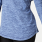 Karen Scott Sport Space-Dye Microfleece Top Feminino Azul Marinho Tamanho P