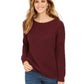 Suéter feminino canelado com ombros caídos, estilo &amp; co, roxo, tamanho pequeno