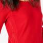 Suéter túnica feminino de malha waffle com zíper lateral, vermelho, tamanho pequeno GG, da INC International Concepts