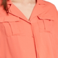 Blusa feminina plus size com amarração frontal, laranja, tamanho 0X, da INC International Concepts