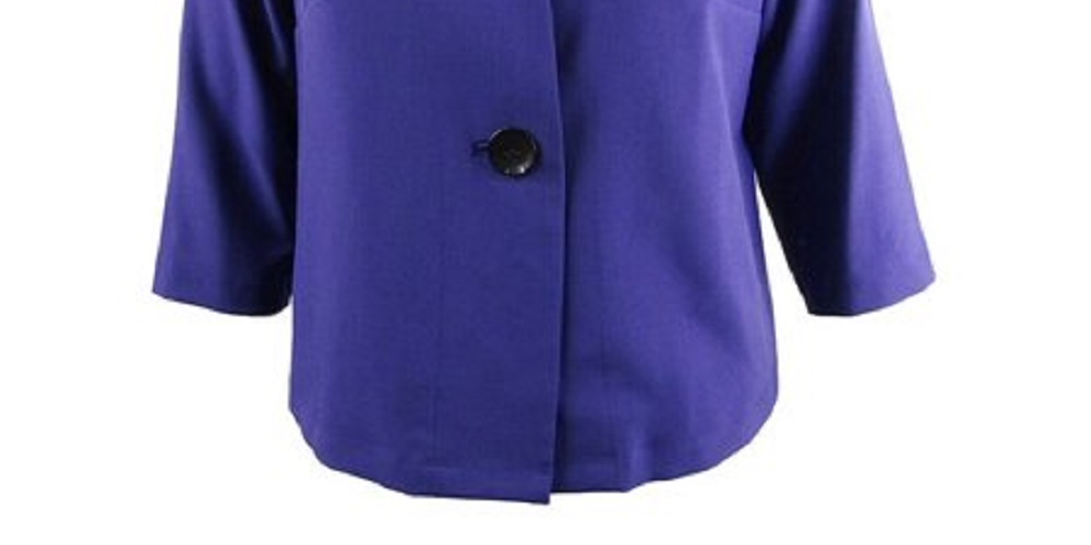Casaco feminino Kasper liso roxo tamanho 14
