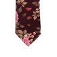 Gravata social masculina Louden Floral Bar III vermelha tamanho regular