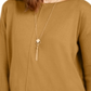 Suéter túnica feminino com costura frontal estilo &amp; co, amarelo, tamanho pequeno M