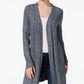 Karen Scott Turbo Duster Cardigan Feminino Azul Tamanho XX-G