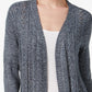 Karen Scott Turbo Duster Cardigan Feminino Azul Tamanho XX-G